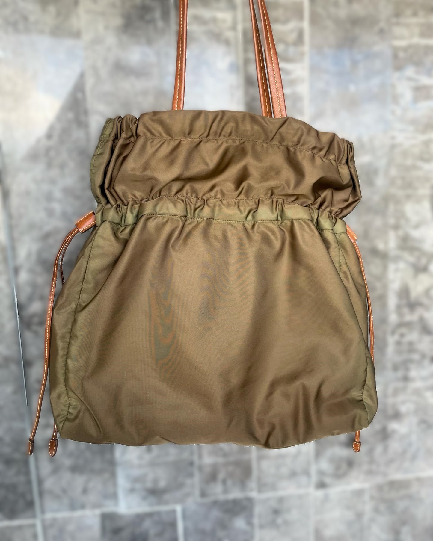 Prada Tessuto Drawstring Nylon  Tote Bag