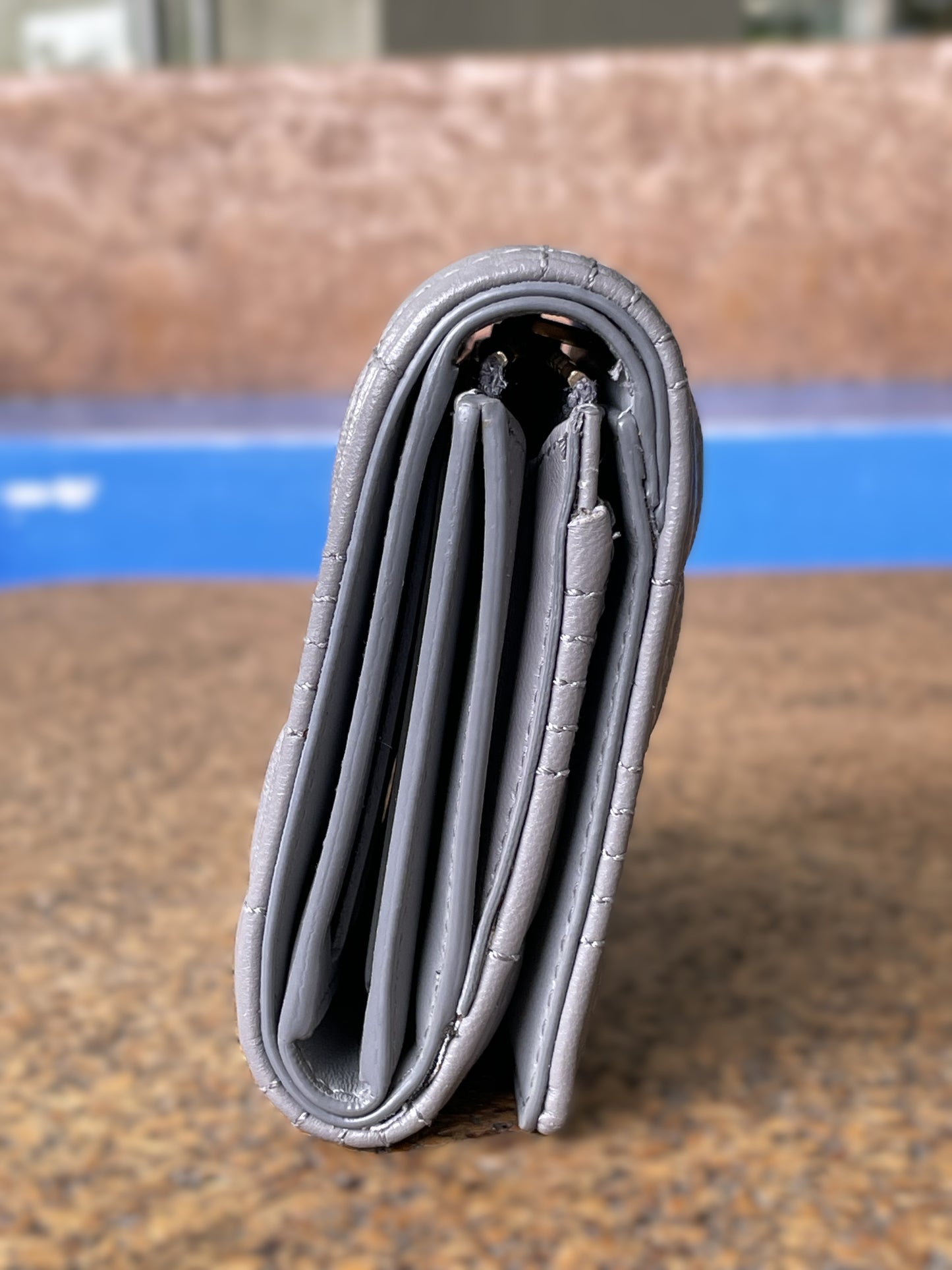 Burberry Gray Tri-Fold Wallet