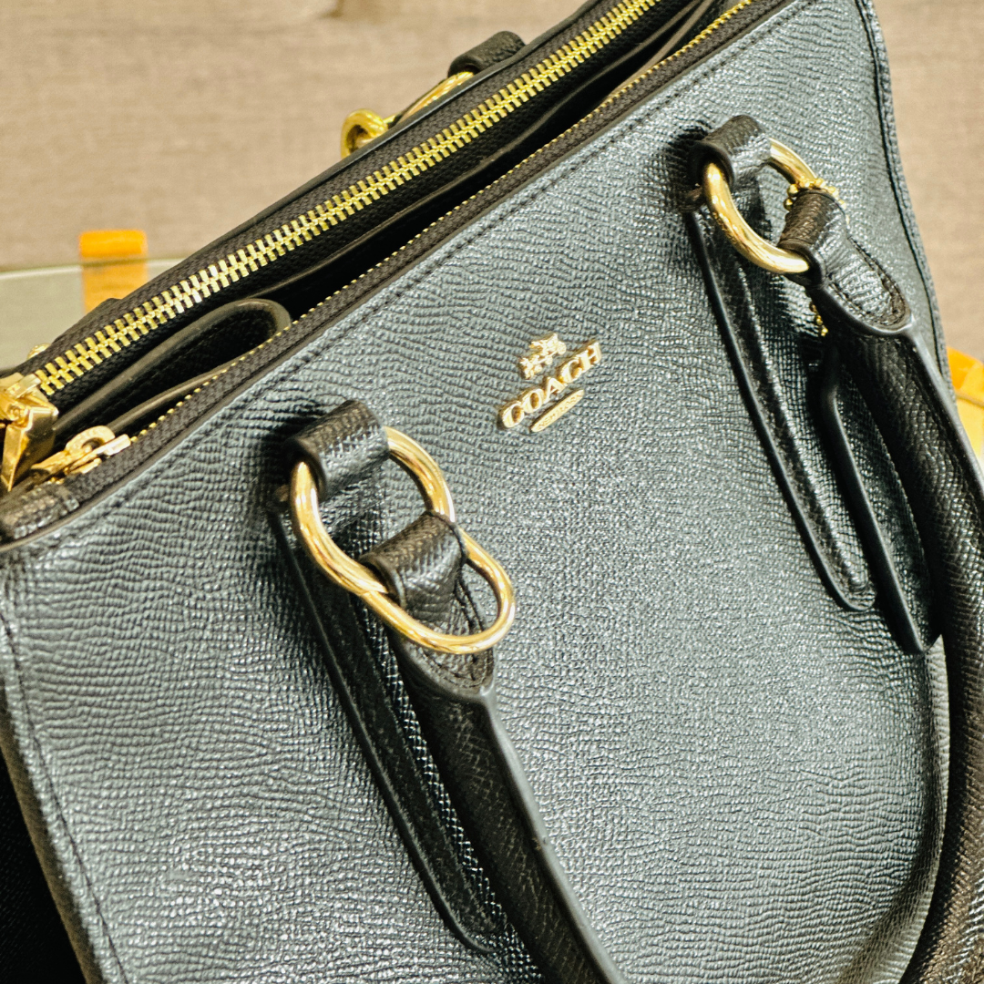 Coach 2-Way Cross Grain Leather Bag
