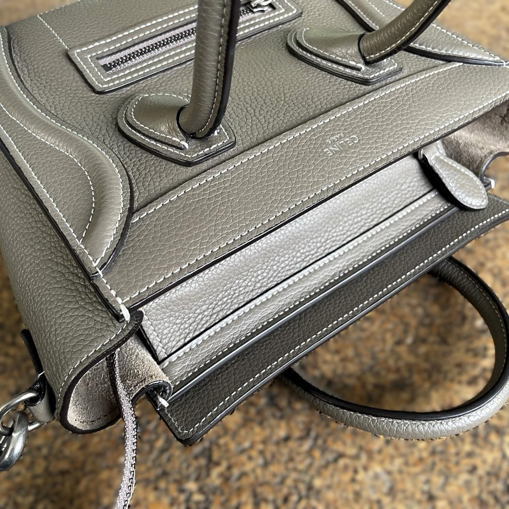 Celine Etoupe Nano Luggage Bag