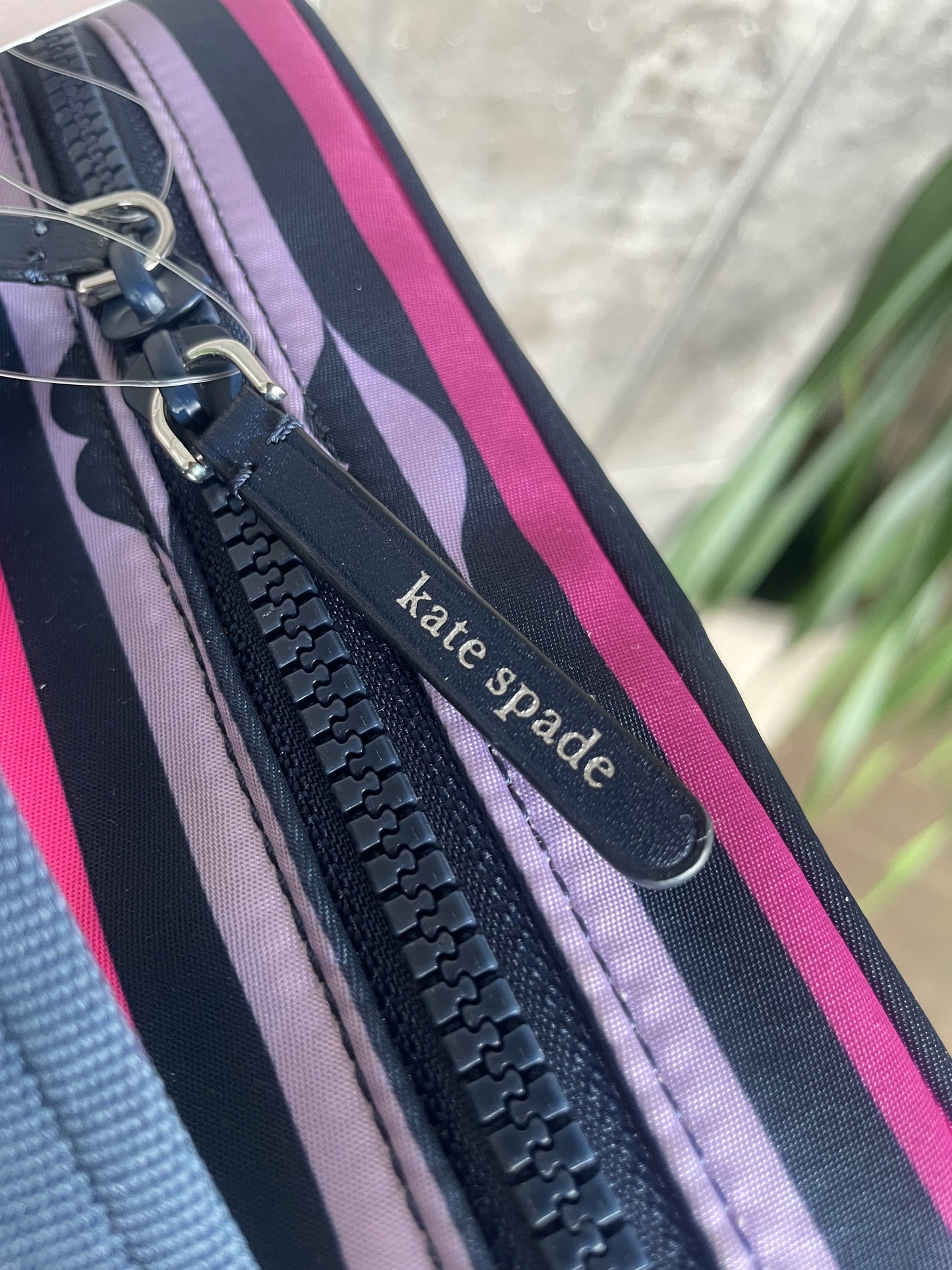 Kate Spade Jae Nylon Lip Print Travel Cosmetic Case Bag