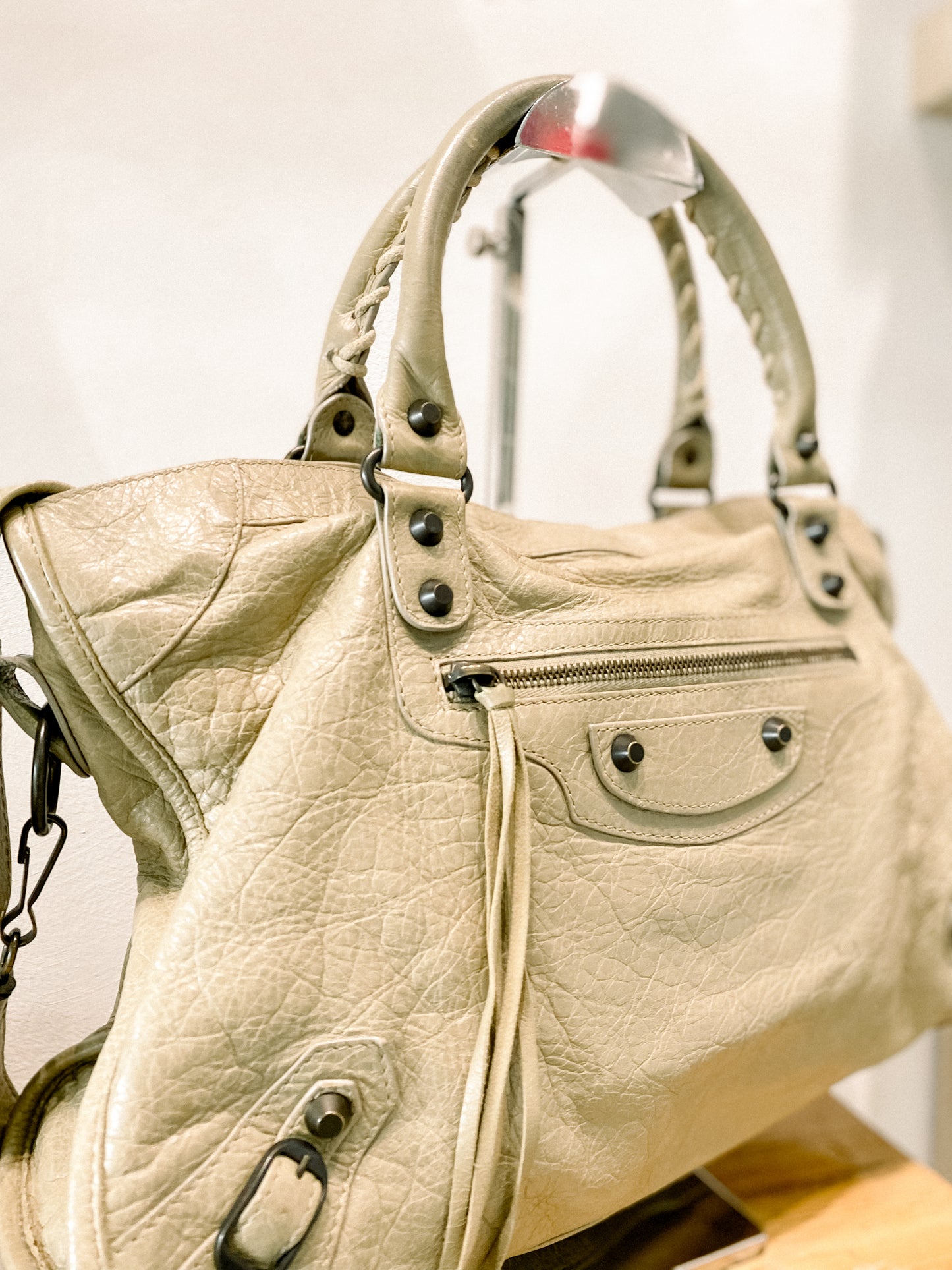 Balenciaga Beige Leather