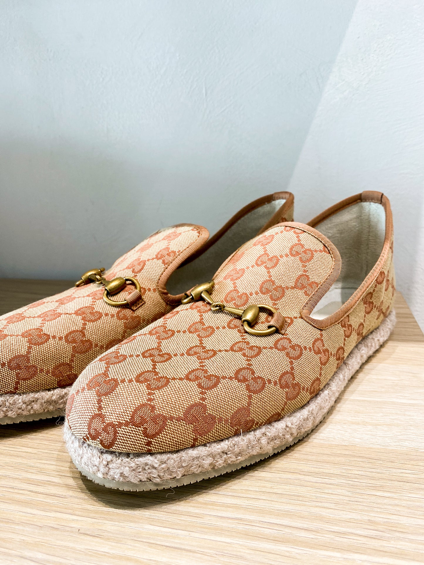 Gucci Men's Fria GG Horsebit Espadrilles US 7