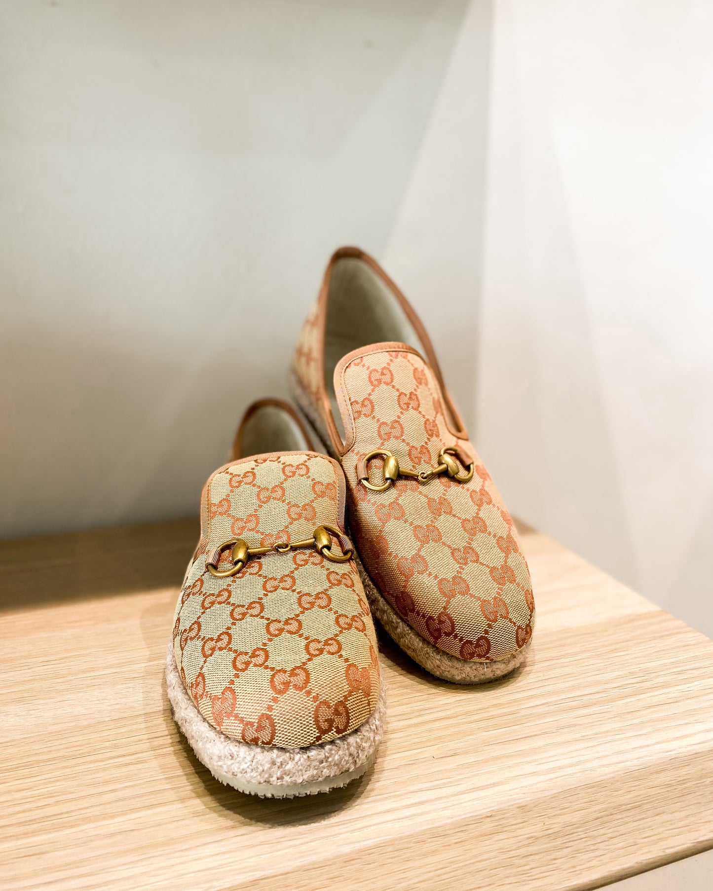 Gucci Men's Fria GG Horsebit Espadrilles US 7