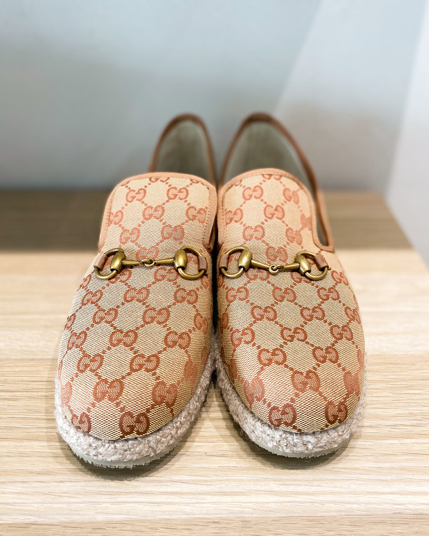 Gucci Men's Fria GG Horsebit Espadrilles US 7