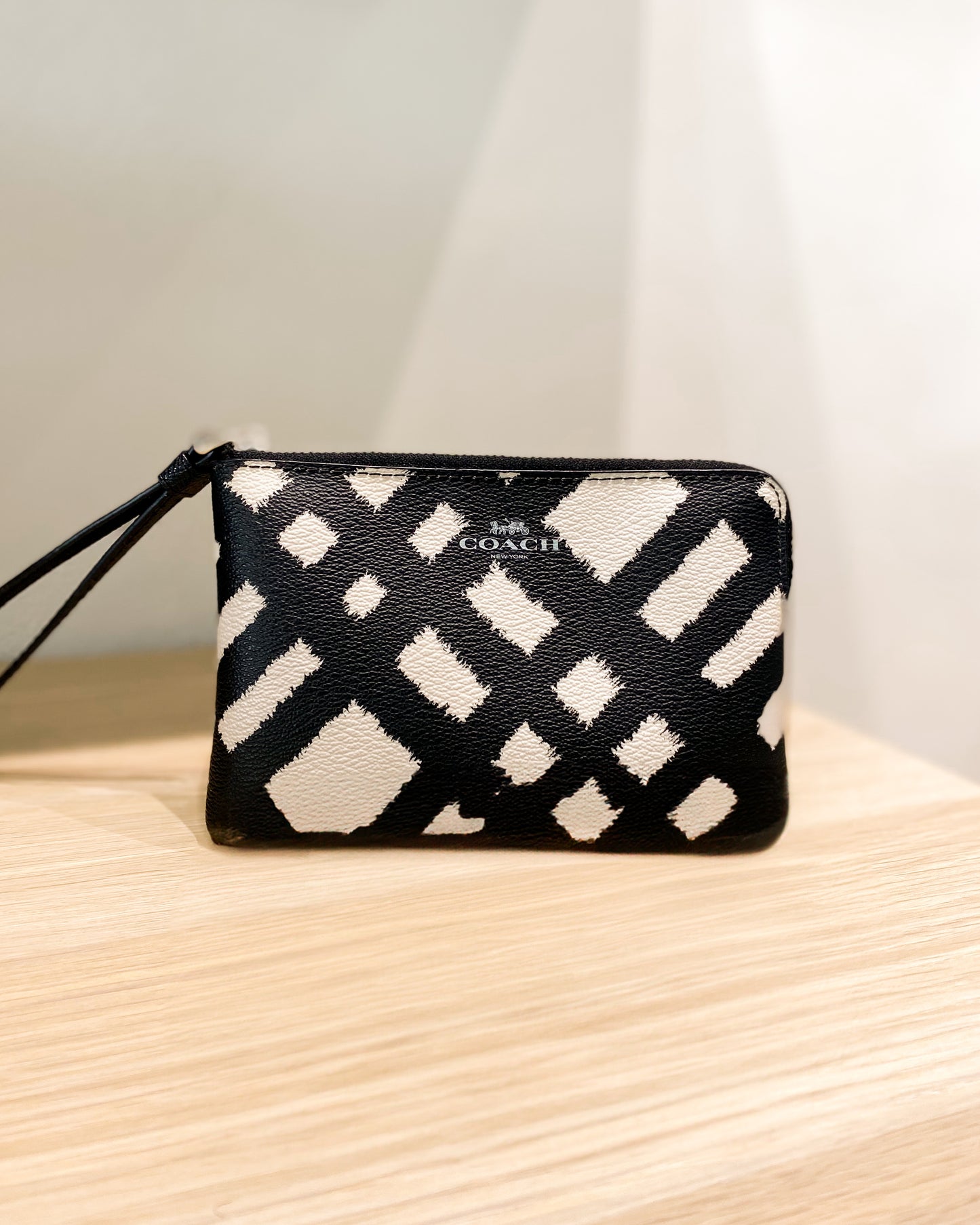 Coach Corner Zip Wristlet