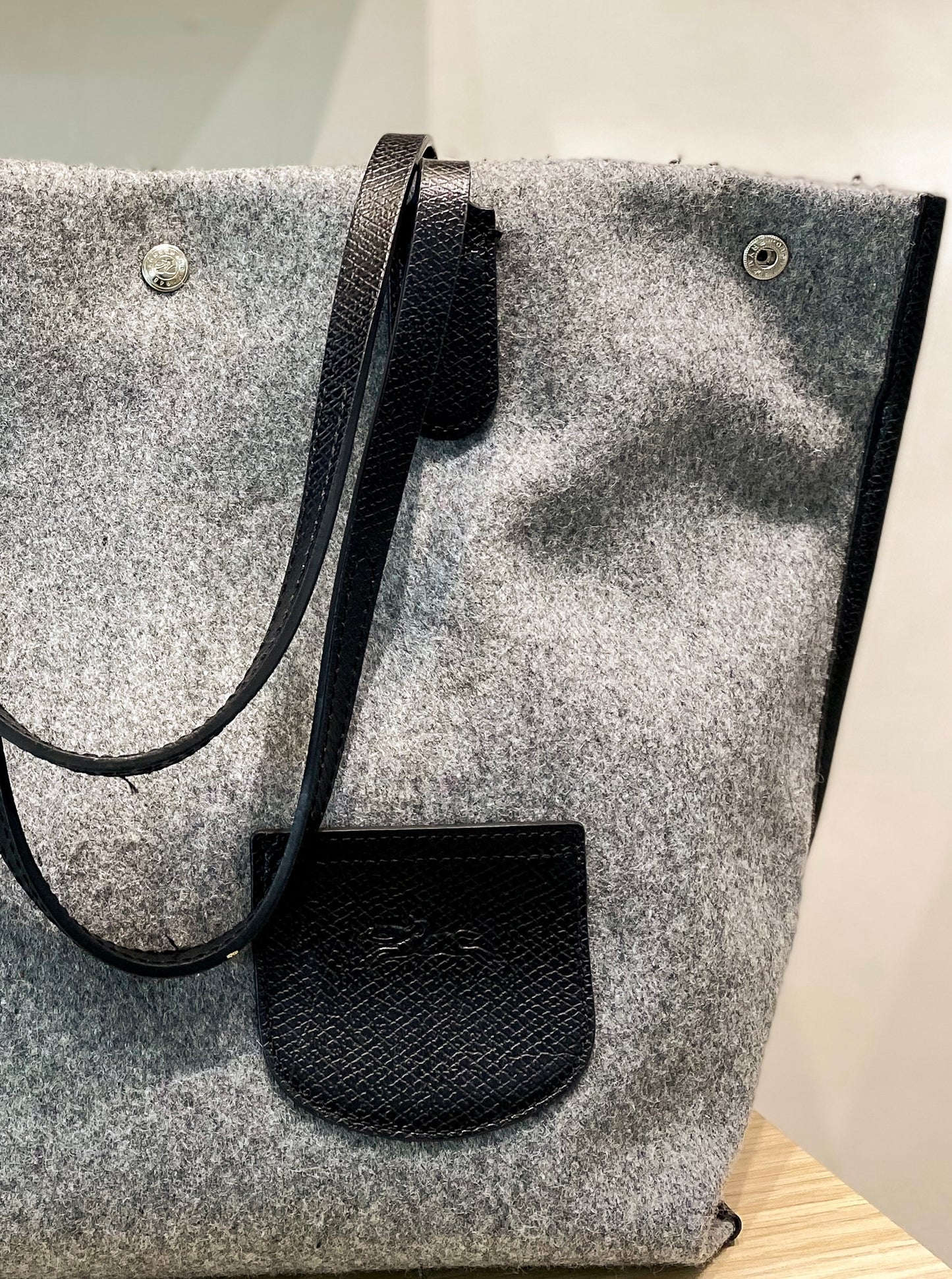 Longchamp Essential Gray Felt Tote