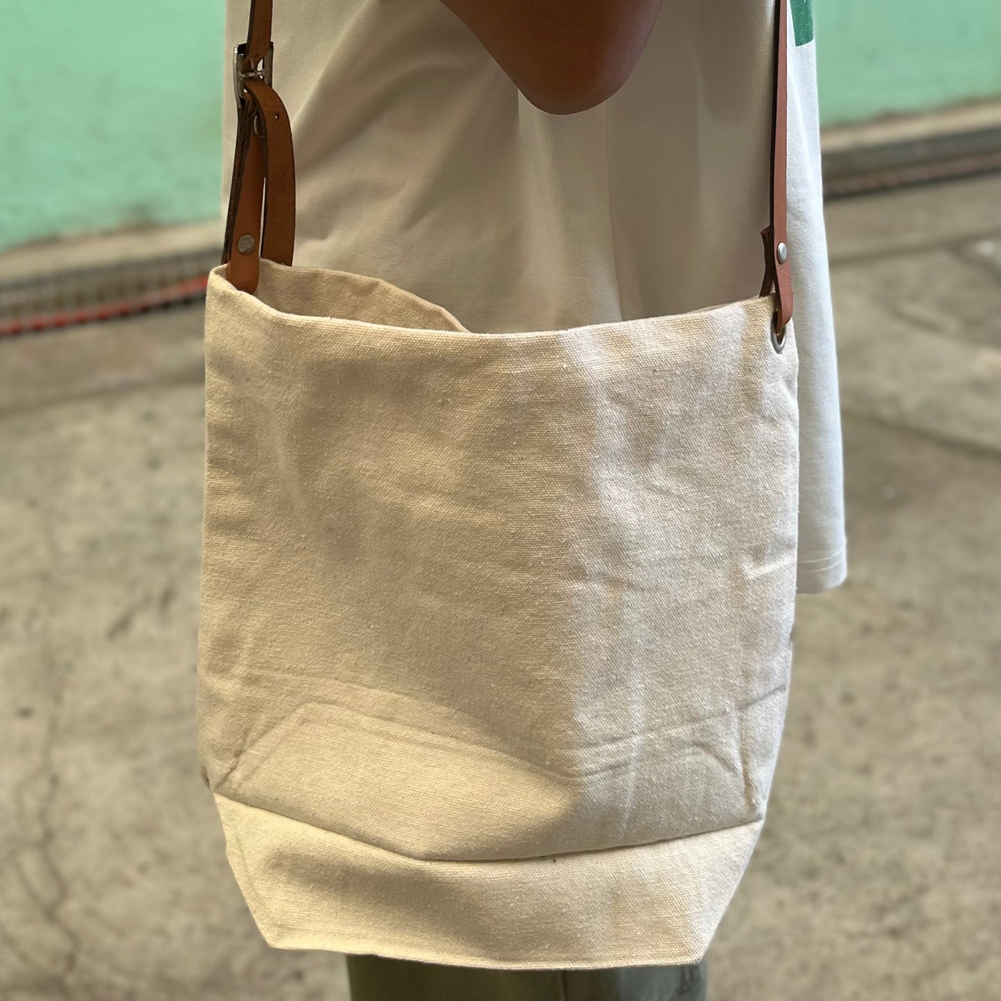 Quick Brown Fox Canvas Leather Bag