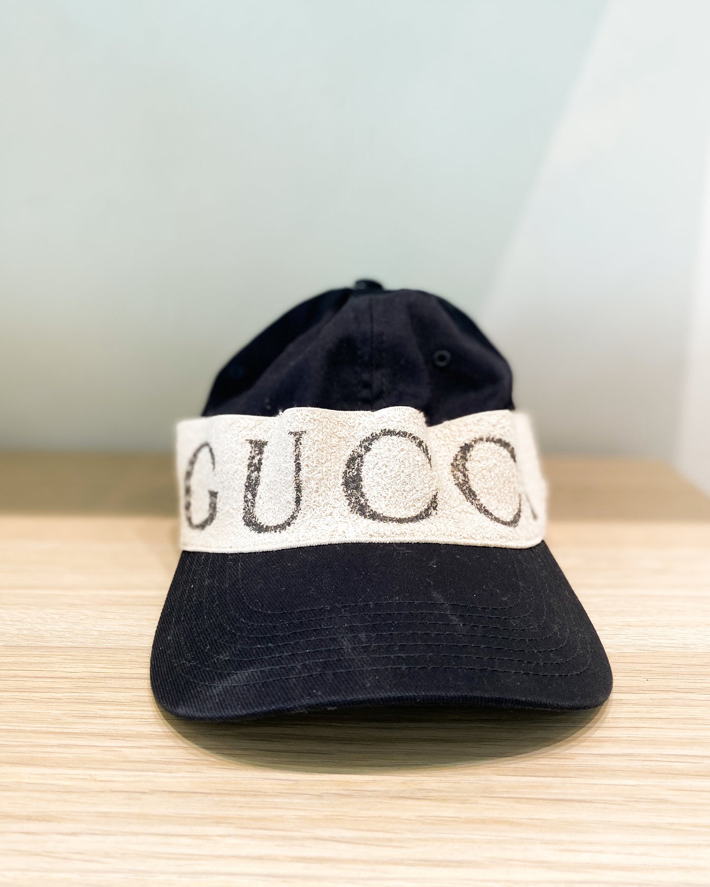 Gucci Black Cotton Elastic Cap
