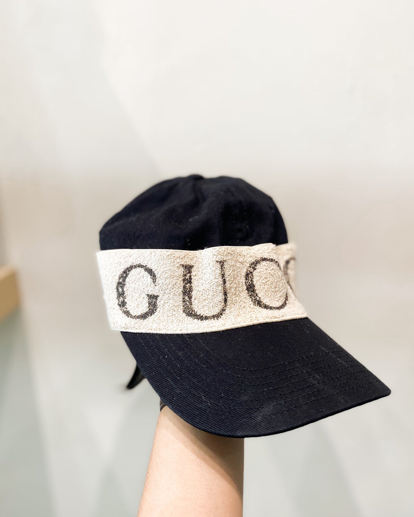 Gucci Black Cotton Elastic Cap