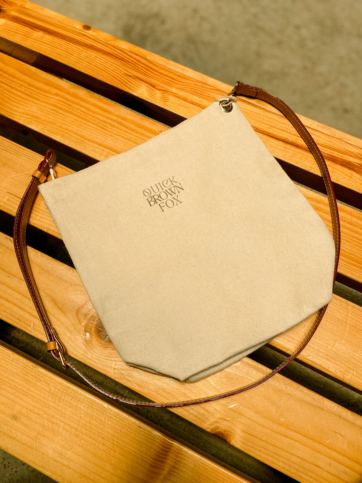 Quick Brown Fox Canvas Leather Bag