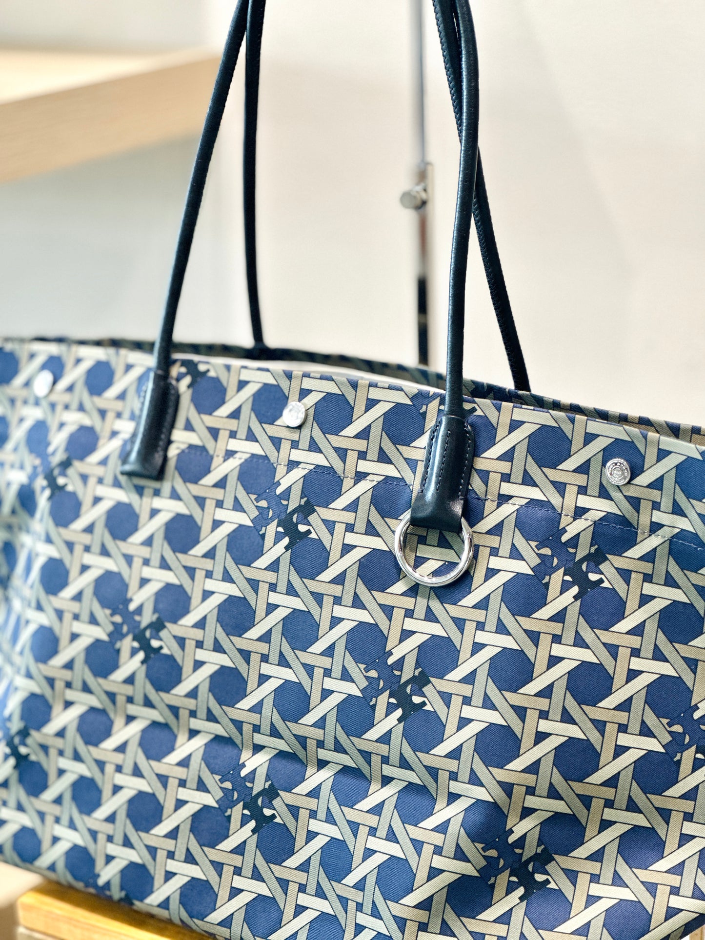 Tory Burch Canvas Basketweave Tote