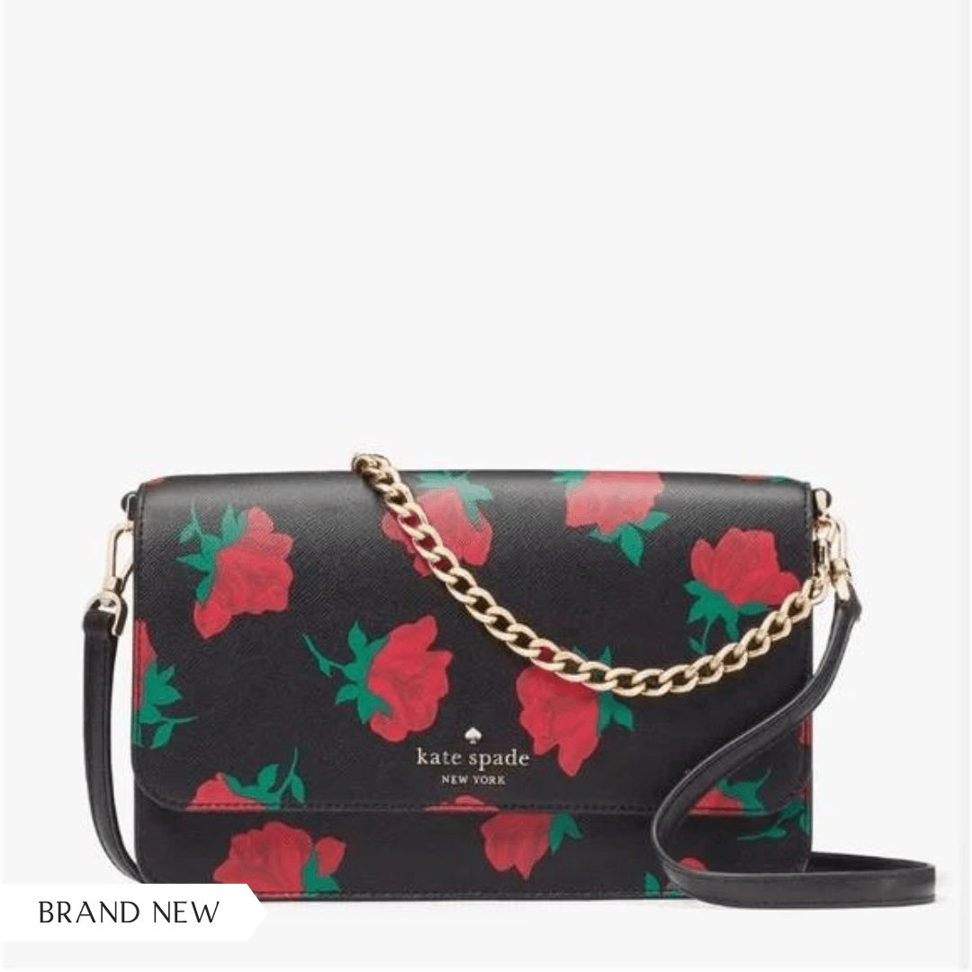 Kate Spade Madison Rose Toss Flap Crossbody Bag - Élysée