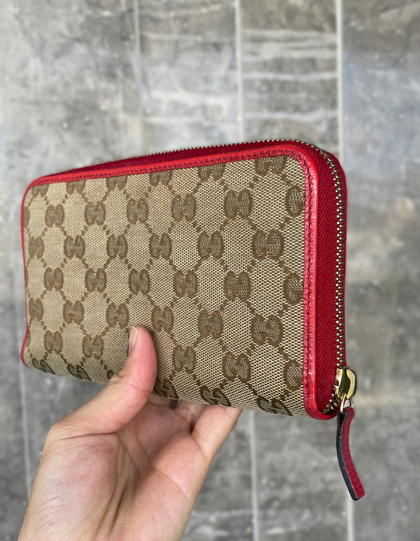 Gucci Monogram Dollar in Red