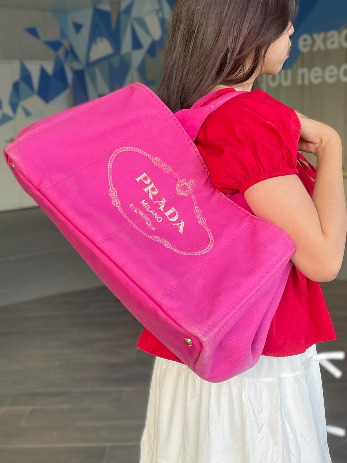 Prada Canapa Pink tote bag