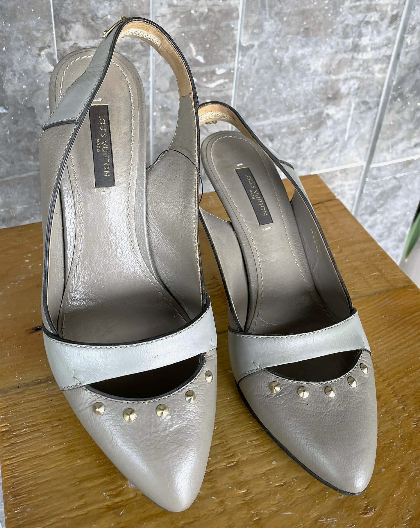 Louis Vuitton Stiletto Leather Upper Heels US 36