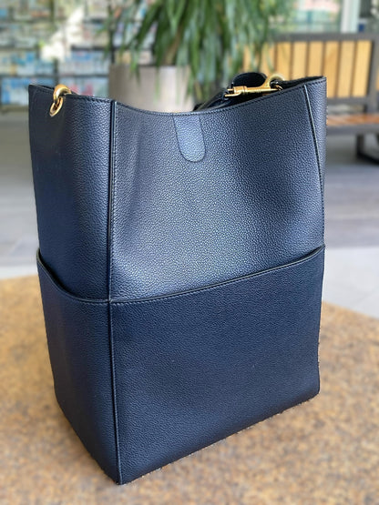 Celine Seau Sangle Black Bucket Bag