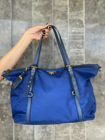 Prada Tessuto Tote Bag blue