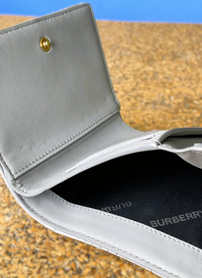 Burberry Gray Tri-Fold Wallet