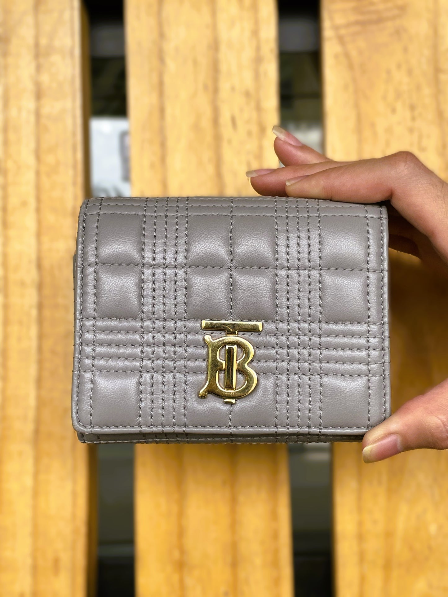 Burberry Gray Tri-Fold Wallet