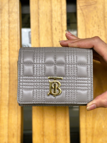 Burberry Gray Tri-Fold Wallet