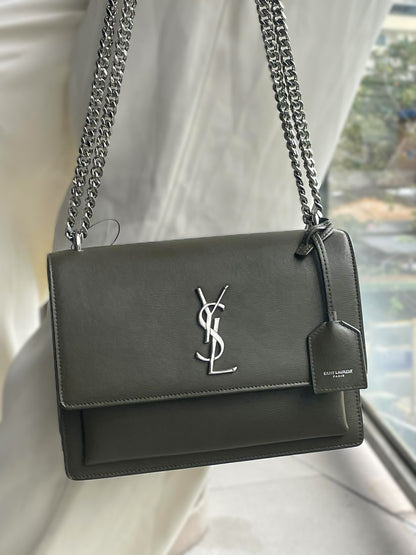 YSL Sunset Bag Olive Green