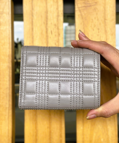 Burberry Gray Tri-Fold Wallet