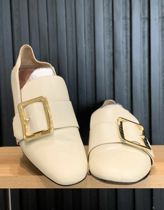 Bally Janelle Leather Women Buckle Loafer US 9