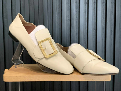 Bally Janelle Leather Women Buckle Loafer US 9