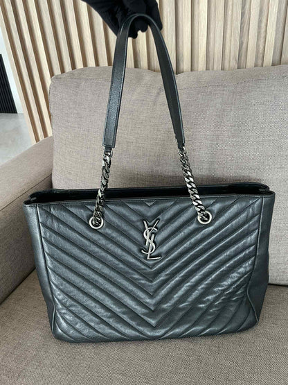YSL Cabas Matelasse Chevron Tote