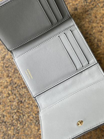 Burberry Gray Tri-Fold Wallet