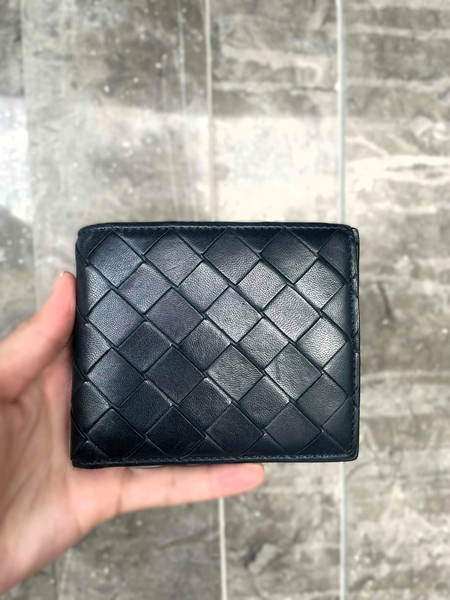 Men's Bottega Veneta  Intrecciato Bi-fold Wallet