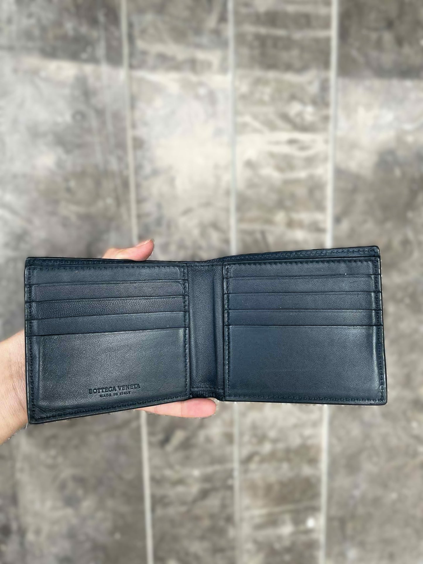 Men's Bottega Veneta  Intrecciato Bi-fold Wallet