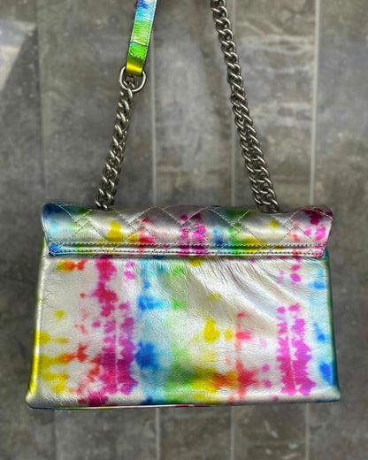 Geiger Kensington Crystal Encrusted Eagle Head Rainbow Tie bag