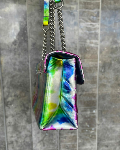 Geiger Kensington Crystal Encrusted Eagle Head Rainbow Tie bag