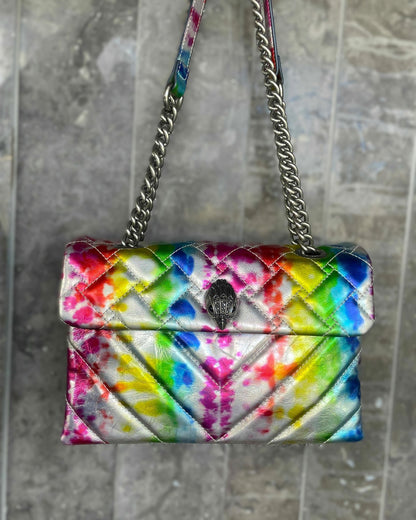 Geiger Kensington Crystal Encrusted Eagle Head Rainbow Tie bag