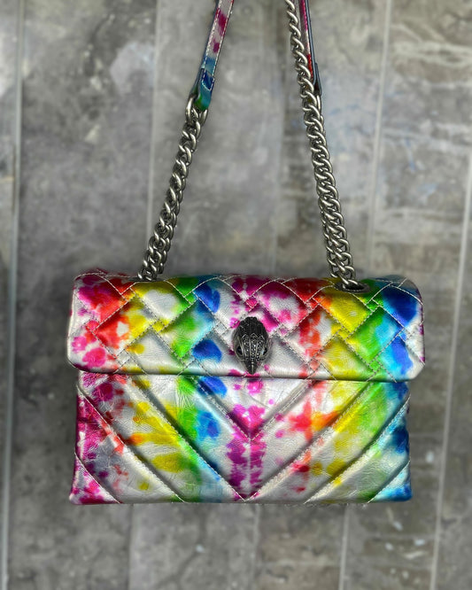 Geiger Kensington Crystal Encrusted Eagle Head Rainbow Tie bag