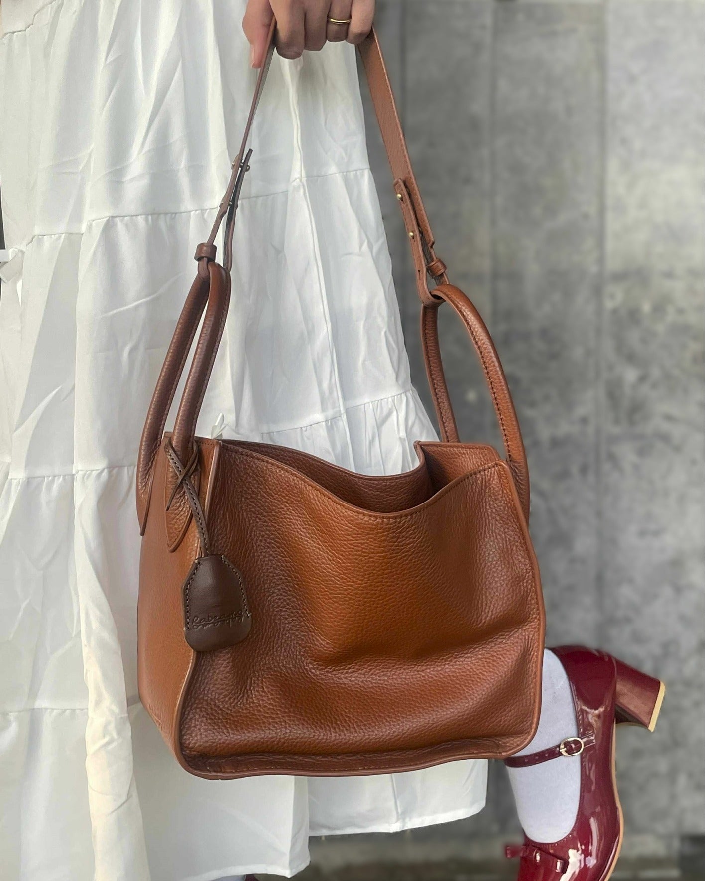 Rabeanco Dark Camel Satchel