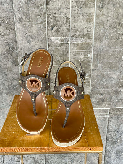 Michael kors Signature Logo Wedge Sandal Size 8