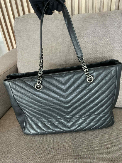YSL Cabas Matelasse Chevron Tote