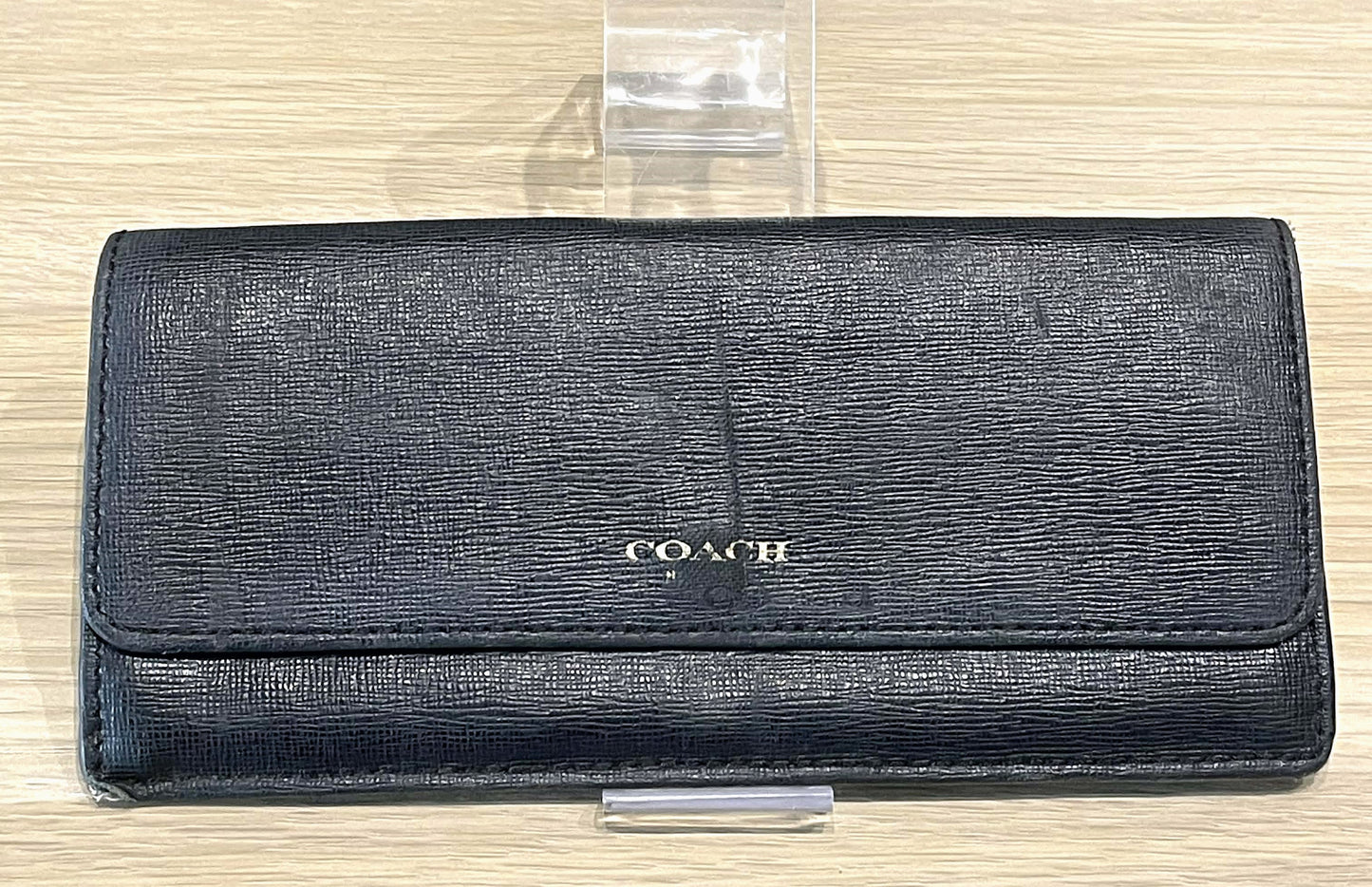 Coach Long Snap Saffiano Leather