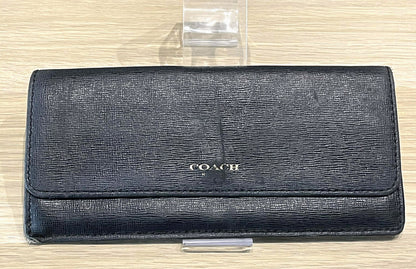 Coach Long Snap Saffiano Leather