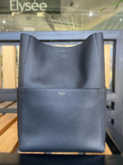Celine Seau Sangle Black Bucket Bag