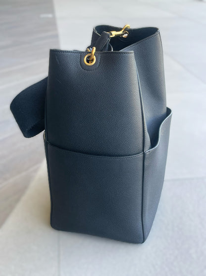Celine Seau Sangle Black Bucket Bag