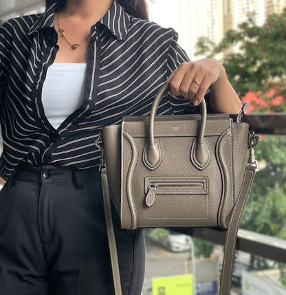 Celine Etoupe Nano Luggage Bag