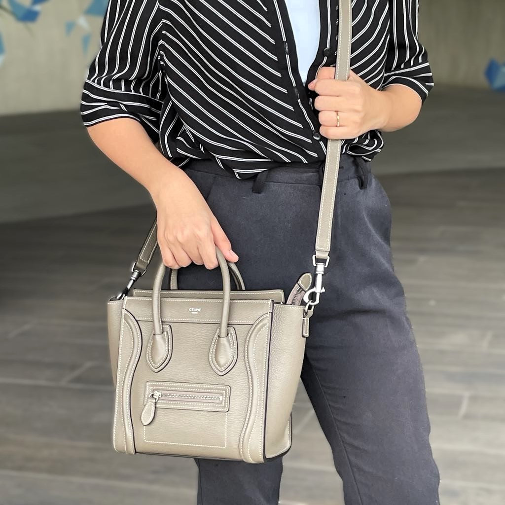 Celine Etoupe Nano Luggage Bag