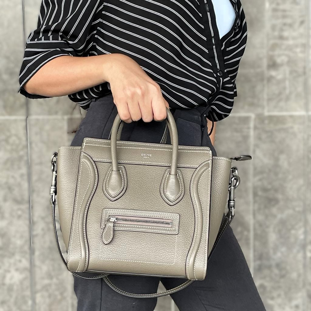 Celine Etoupe Nano Luggage Bag