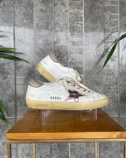 Golden Goose Pink Superstar Sneakers
