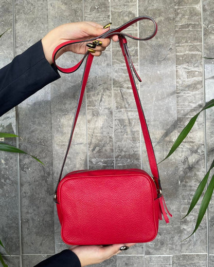 Gucci Red Soho Disco Crossbody Bag