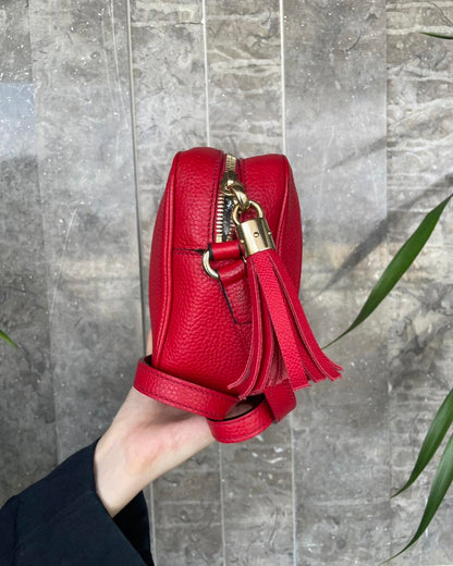 Gucci Red Soho Disco Crossbody Bag
